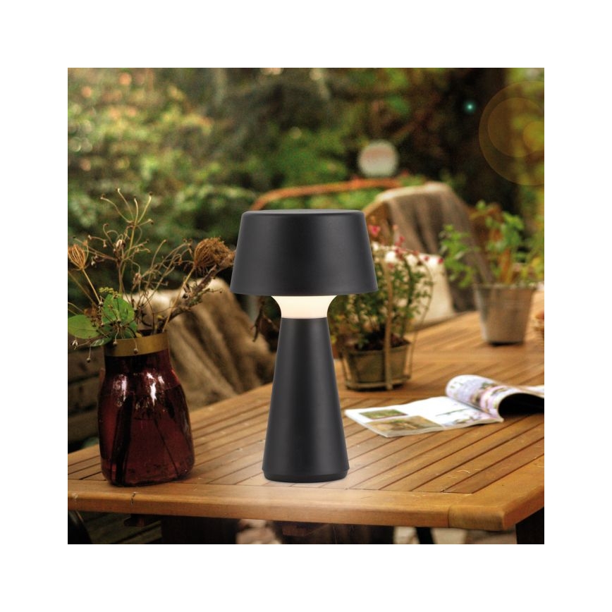JUST LIGHT. 19260-18 - LED Himmennettävä kosketus ulko lamppu ABERA LED/3W/3,7V 2000 mAh USB IP54 musta