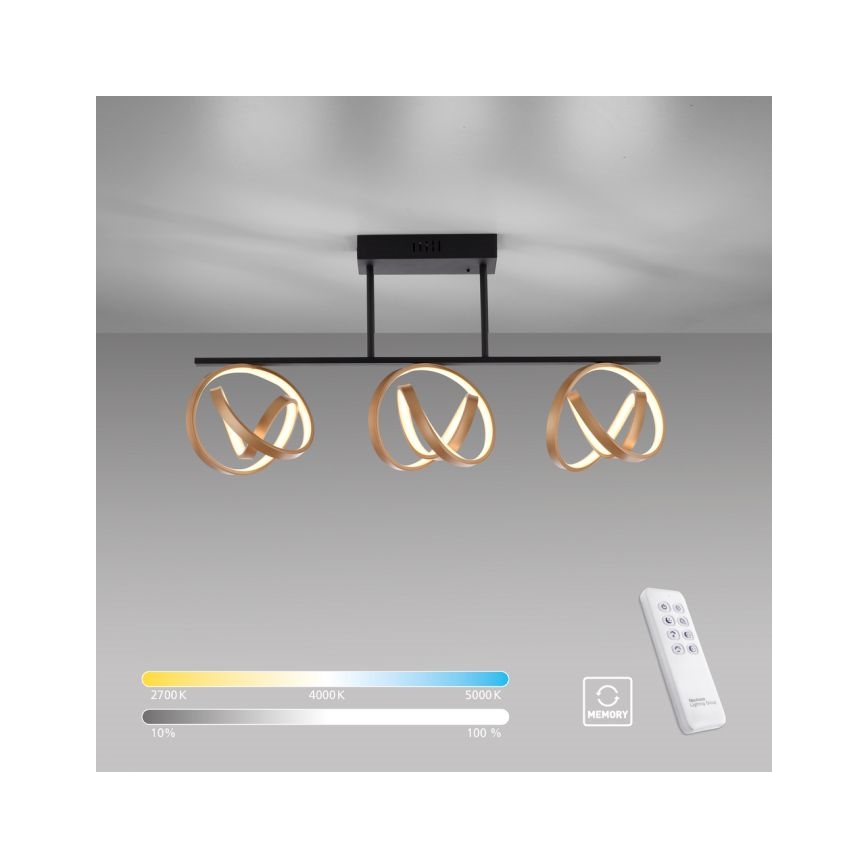 JUST LIGHT. 6245-18 - LED-himmennyskattokruunu LOOP 3xLED/11W/230V 2700-5000K + kauko-ohjaus