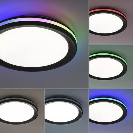 JUST LIGHT. 7509018 - LED RGBW himmennettävä kattovalaisin GANGES LED/24W/230V 2700-5000K + kaukosäädin