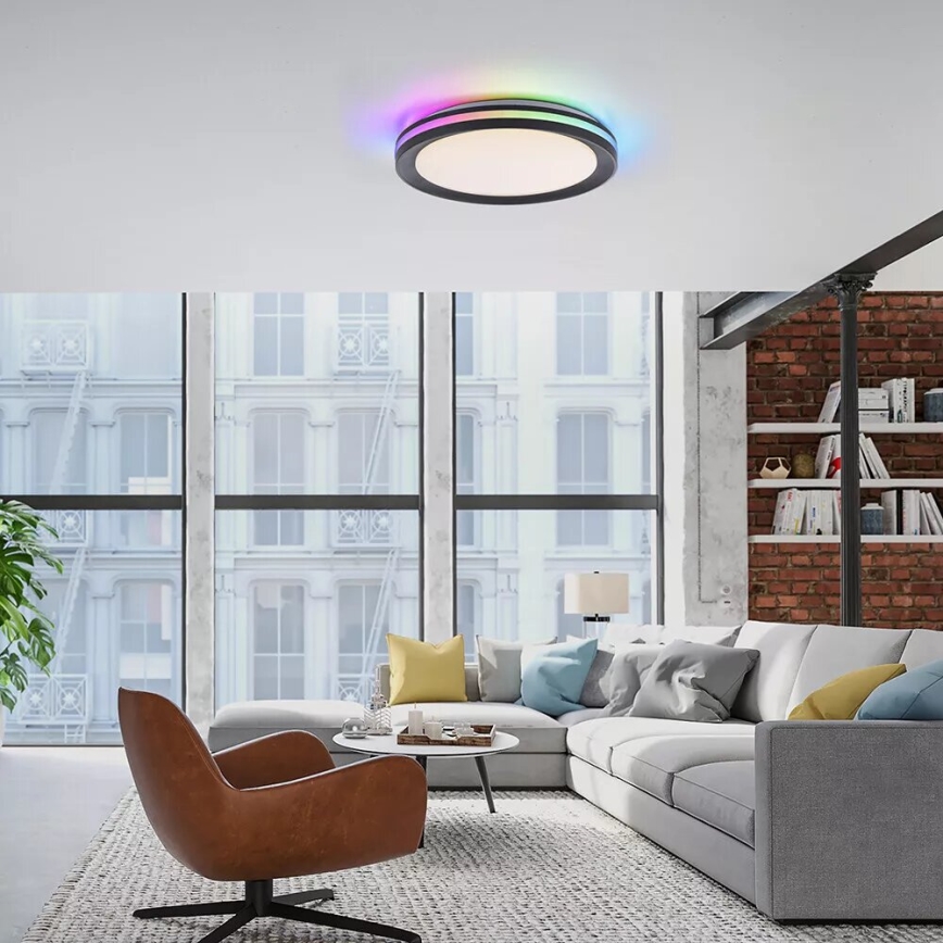 JUST LIGHT. 7509018 - LED RGBW Himmennettävä kattovalo GANGES LED/24W/230V 2700-5000K + kauko-ohjaus