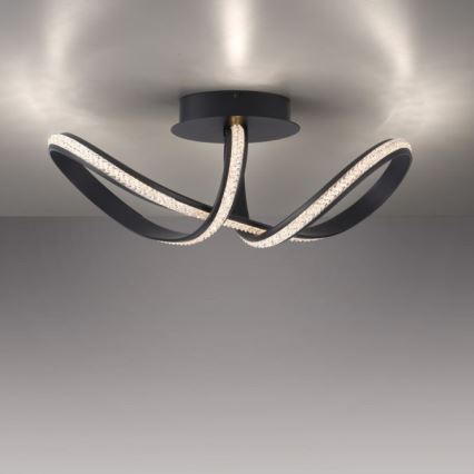 JUST LIGHT. 8475-18 - LED-himmennyskattokruunu BRILLA LED/29W/230V musta