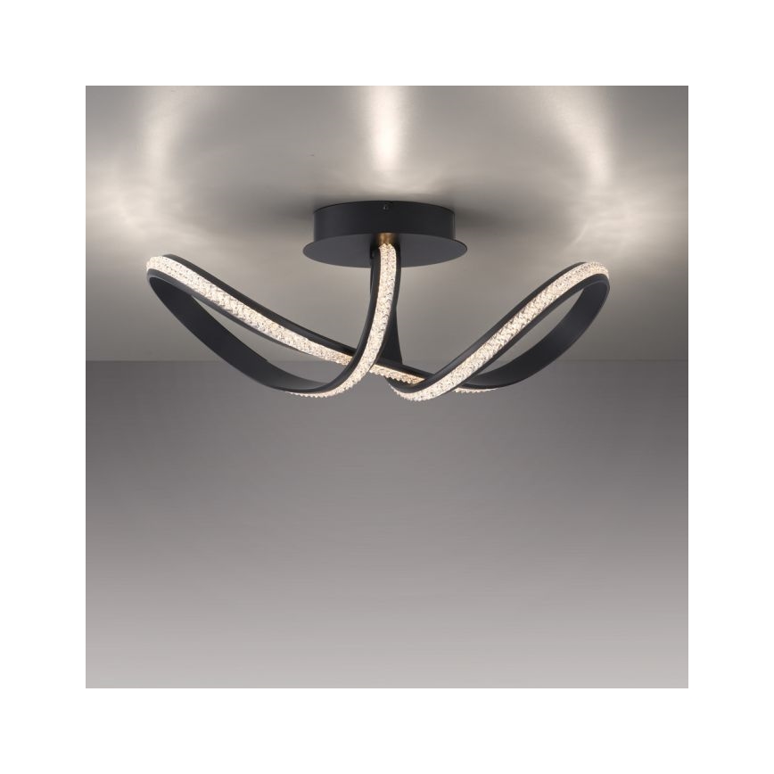 JUST LIGHT. 8475-18 - LED-himmennyskattokruunu BRILLA LED/29W/230V musta