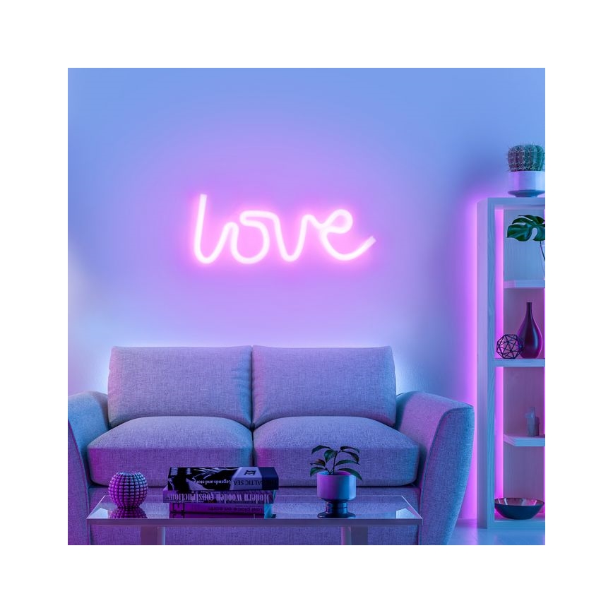 JUST LIGHT. 85021-87 - LED Neon seinäkoriste NEON LED/6,5W/5V Love