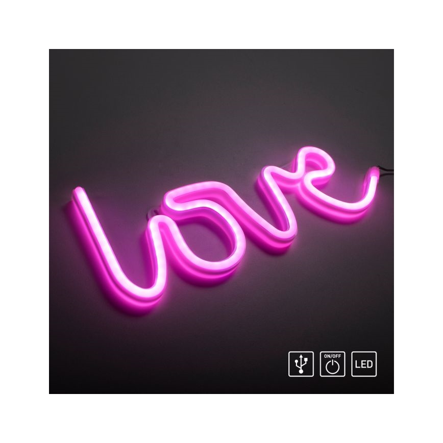 JUST LIGHT. 85021-87 - LED Neon seinäkoriste NEON LED/6,5W/5V Love