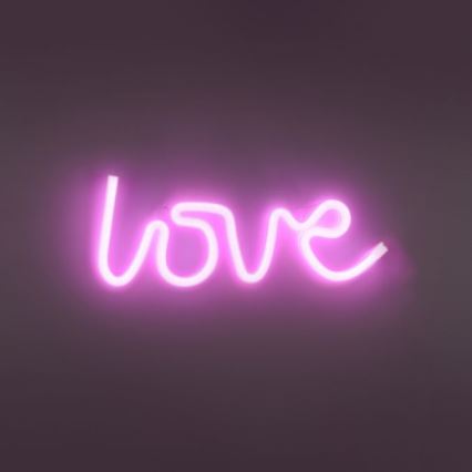 JUST LIGHT. 85021-87 - LED Neon seinäkoriste NEON LED/6,5W/5V Love