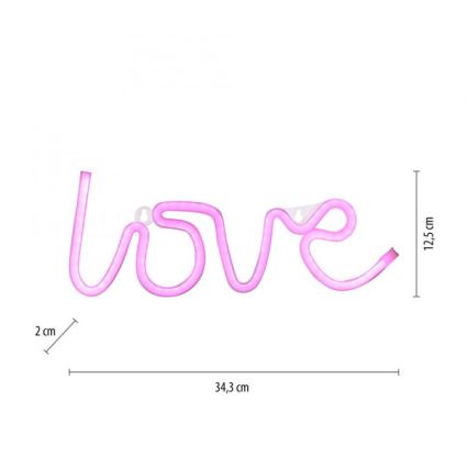 JUST LIGHT. 85021-87 - LED Neon seinäkoriste NEON LED/6,5W/5V Love