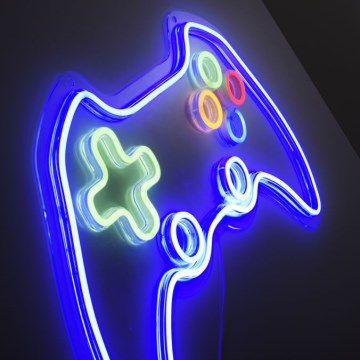 JUST LIGHT. 85022-70 - LED Neon seinäkoriste NEON 1xLED/6,5W/5V gamer