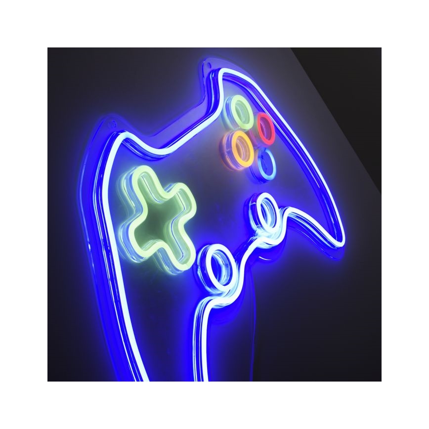 JUST LIGHT. 85022-70 - LED Neon seinäkoriste NEON 1xLED/6,5W/5V gamer