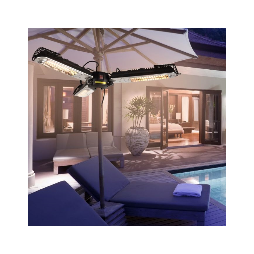 JUST LIGHT. 99513-18 - Lämmityselementti ulkokäyttöön GLOW 3x650W/1300W/2000W/230V IP34