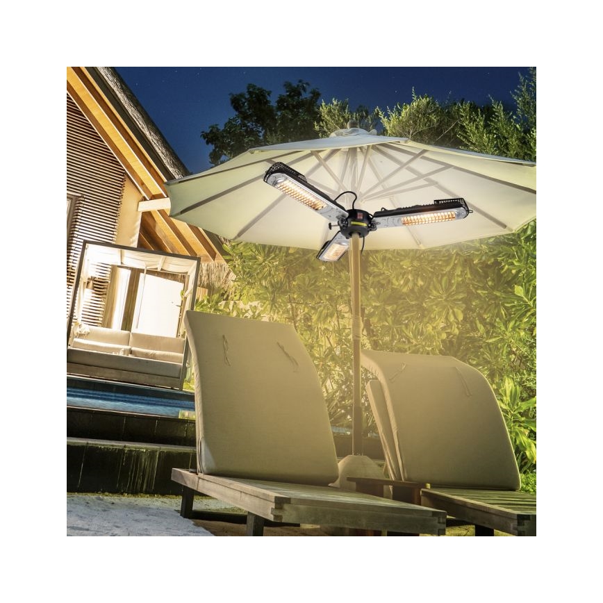JUST LIGHT. 99513-18 - Lämmityselementti ulkokäyttöön GLOW 3x650W/1300W/2000W/230V IP34