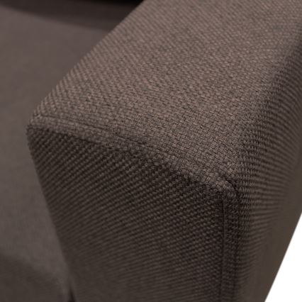 SEYA U-mallinen monikäyttöinen avattava kulmasohva säilytystilalla, ruskea