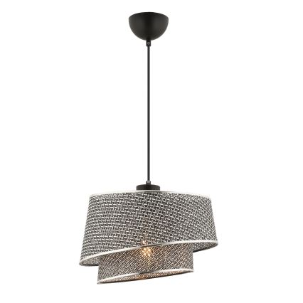 Kaapelikiinnitteinen riippuvalaisin BARETTE 1xE27/60W/230V harmaa/kiiltävä kromi