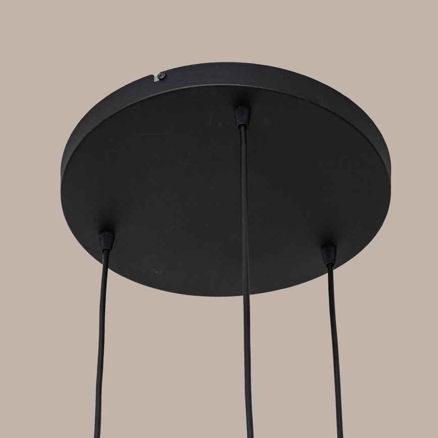 Kaapelikiinnitteinen riippuvalaisin SOLANO 3xE27/15W/230V musta/kiiltävä kromi