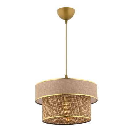 Kaapeliriippuvalaisin ERO 1xE27/60W/230V ruskea/kultainen
