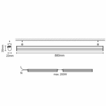 Kaapinalus LED-valo LED/12W/230V 4000K