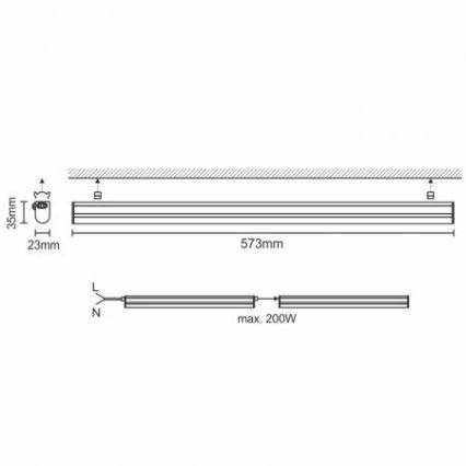 Kaapinalus LED-valo LED/9W/230V 4000K