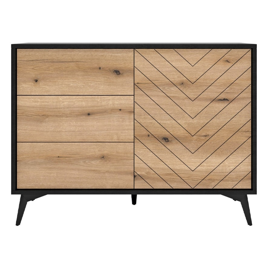 Kaappi DIAMOND 77x104 cm musta/ruskea