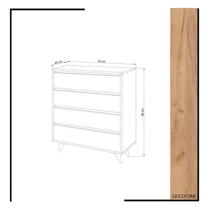 Kaappi SUVERA 86x70 cm valkoinen/beige