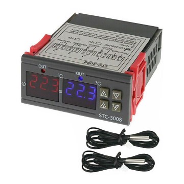 Kaksi digitaalista termostaattia 3W/230V