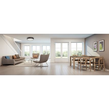 Kattovalo JASMIN 3xE27/20W/230V mänty ø 47,5 cm wenge