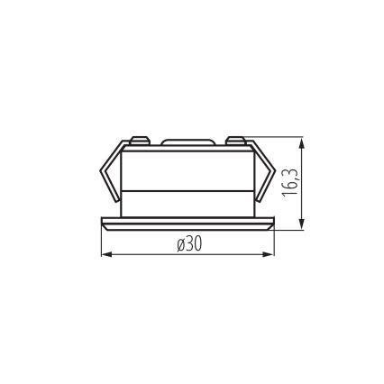 LED upotettava ulkovalo IMBER LED/1W/12V 4000K halkaisija 3 cm 40 lm IP65 hopea