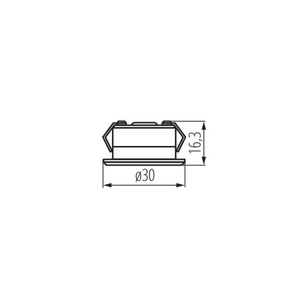 LED upotettava ulkovalo IMBER LED/1W/12V 6500K halkaisija 3 cm 30 lm IP65 musta