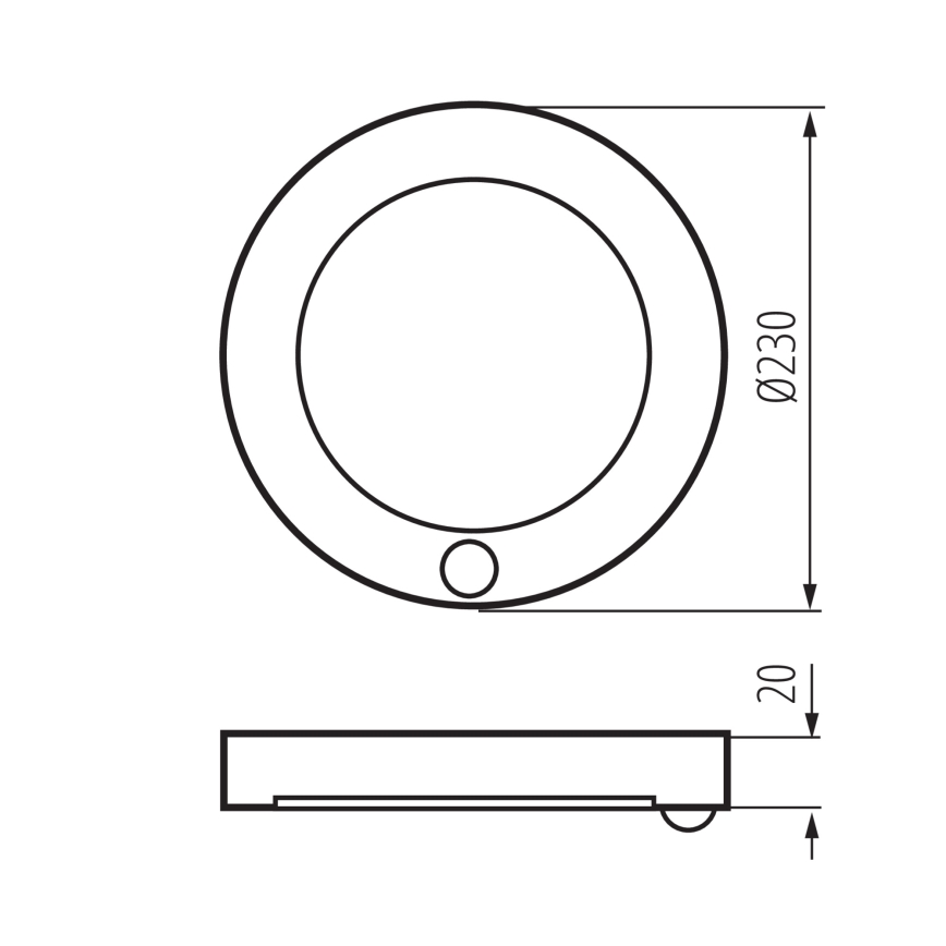 LED Katto/uppovalaisin liiketunnistimella 2-in-1 ERGA LED/17W/230V 3000/4000/6500K valkoinen