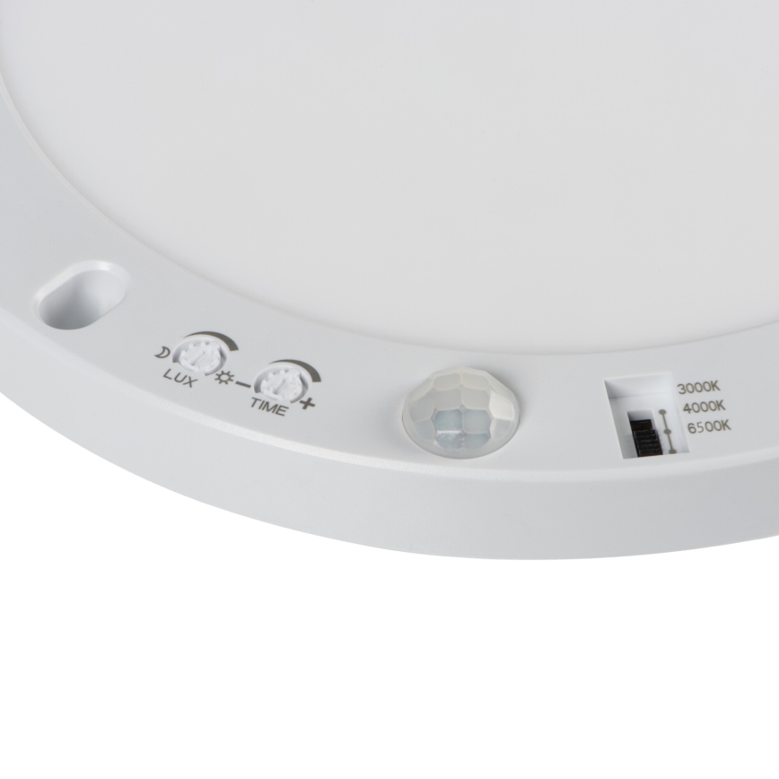 LED Katto/riippuva kattovalaisin liiketunnistimella 2in1 ERGA LED/17W/230V 3000/4000/6500K valkoinen