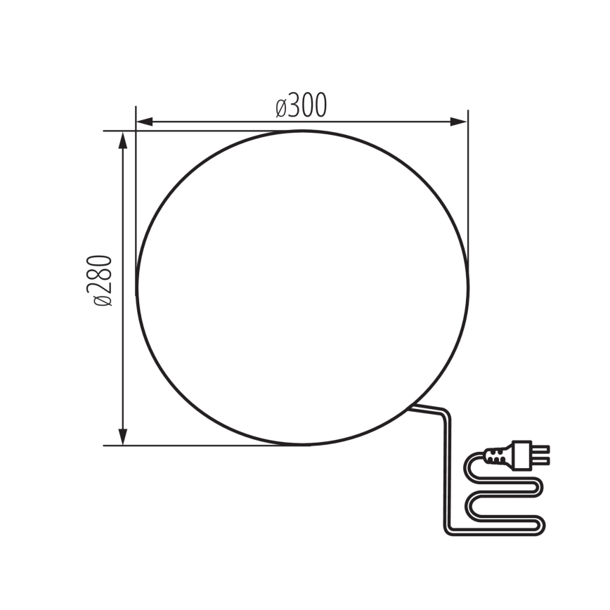 Ulkovalaisin STONO 1xE27/25W/230V halkaisija 30 cm IP65
