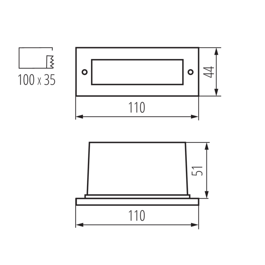 LED-ulkoportaikkovalaisimet LED/0,6W/230V IP54