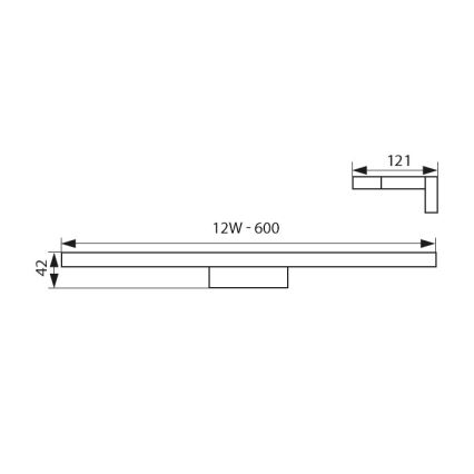 kylpyhuoneen LED-peilivalo LED/12W/230V IP44