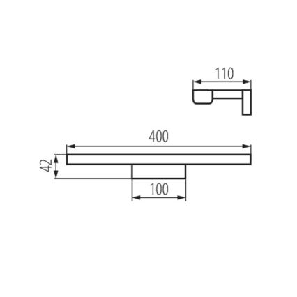 kylpyhuoneen LED-peilivalo ASTEN LED/8W/230V IP44