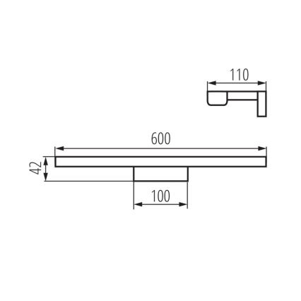 kylpyhuoneen LED-peilivalo ASTEN LED/12W/230V IP44