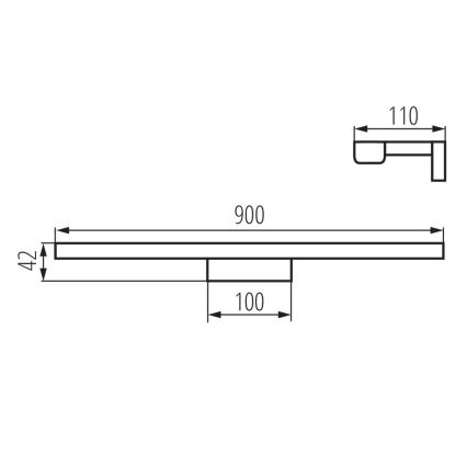 LED-peilivalaisin ASTEN LED/15W/230V IP44 musta
