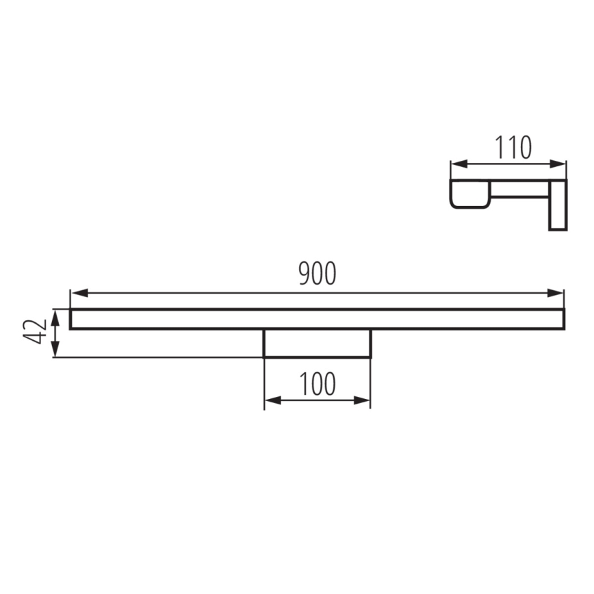 LED-peilivalaisin ASTEN LED/15W/230V IP44 musta