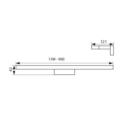 kylpyhuoneen LED-peilivalo ASTEN LED/15W/230V IP44