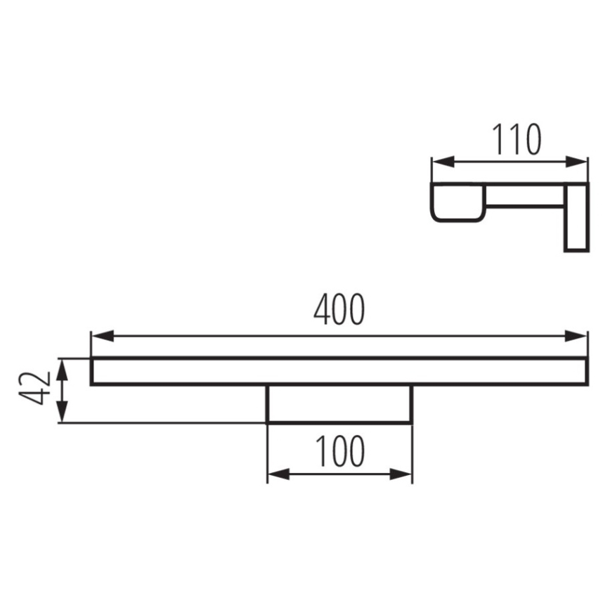 Kylpyhuoneen LED-peilivalo ASTEN LED/8W/230V IP44 valkoinen