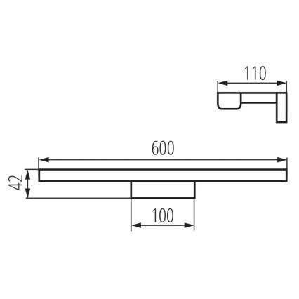 LED Kylpyhuoneen peilivalo ASTEN LED/12W/230V IP44 valkoinen