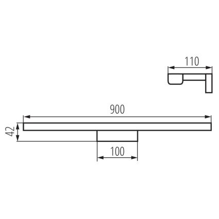 LED Kylpyhuoneen peilivalo ASTEN LED/15W/230V IP44 valkoinen