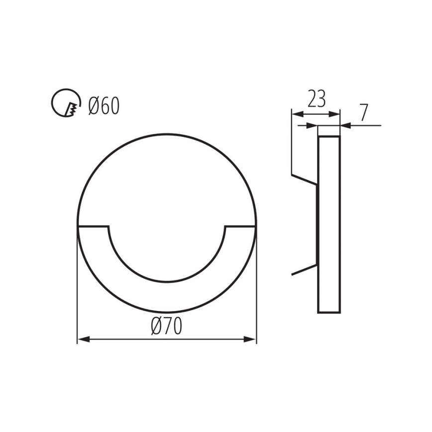 Kanlux 27559 - LED-portaikkovalaisin SOLA LED/0,8W/12V 3000K