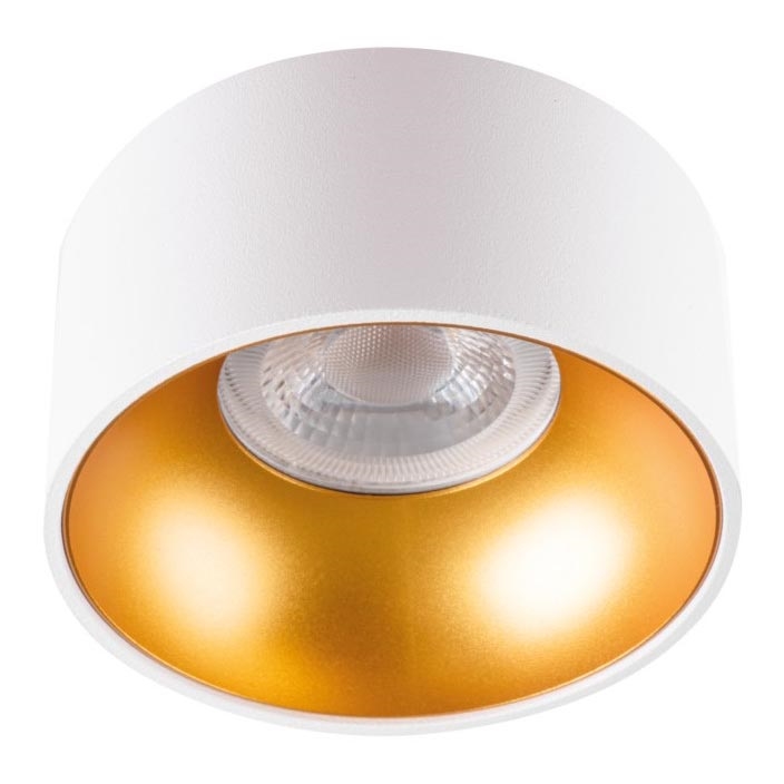 Kanlux 27576 - Upotettava valaisin MINI RITI 1xGU10 / 25W / 230V valkoinen / kulta