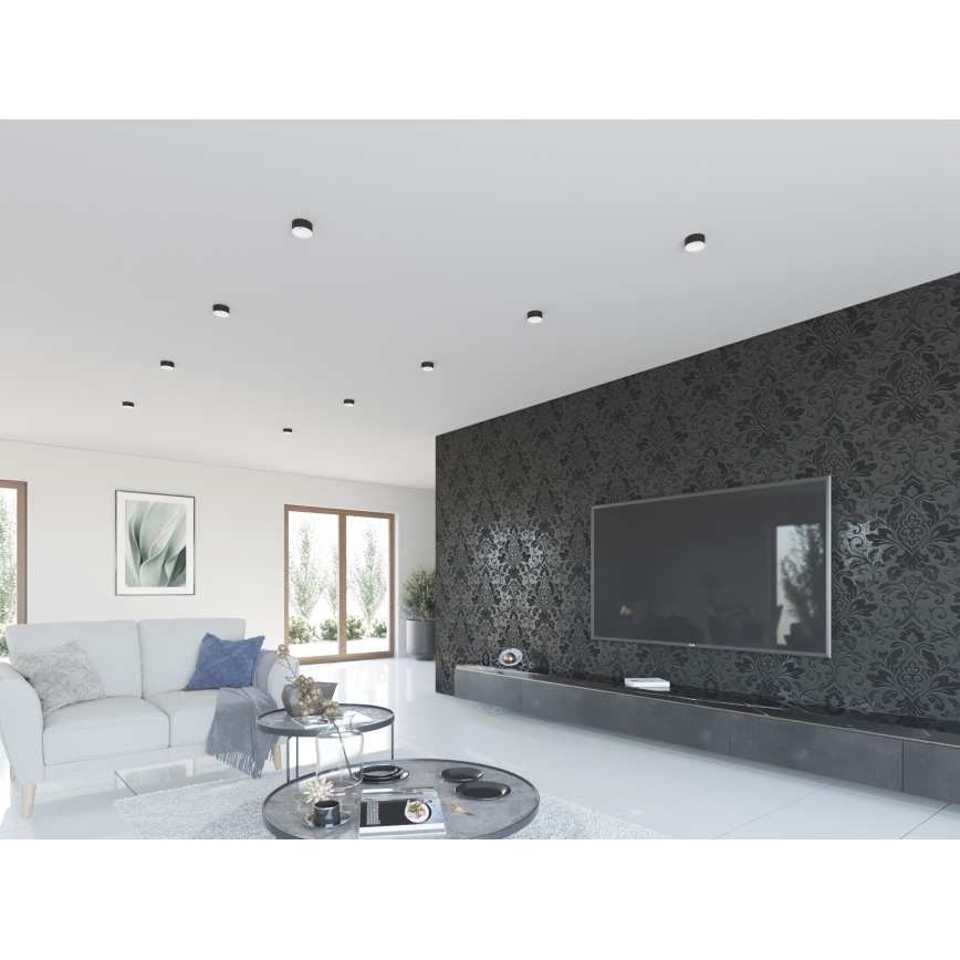 Kanlux 27577 - Upotettava valaisin MINI RITI 1xGU10 / 25W / 230V musta / valkoinen