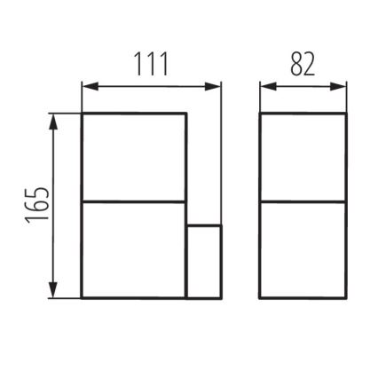 Kanlux 29010 - Ulkoseinävalaisin VADRA 1xE27/11W/230V IP44