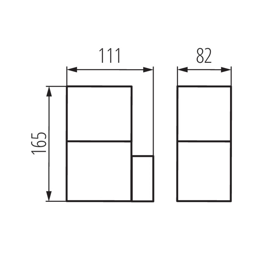 Kanlux 29010 - Ulkoseinävalaisin VADRA 1xE27/11W/230V IP44