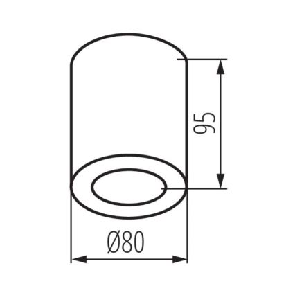 Kanlux 29242 - Kylpyhuoneen kattovalaisin SANI 1xGU10 / 10W / 230V IP44 mattakromi