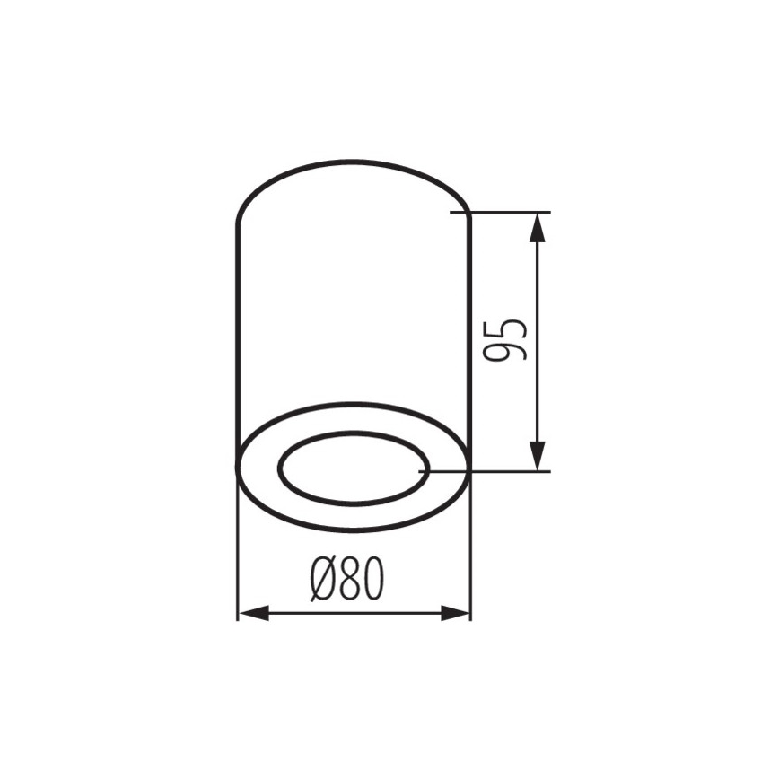 Kanlux 29242 - Kylpyhuoneen kattovalaisin SANI 1xGU10 / 10W / 230V IP44 mattakromi