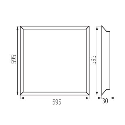 Riippuva LED-kattopaneeli BAREV ECO LED/36W/230V 4000K 60x60 cm