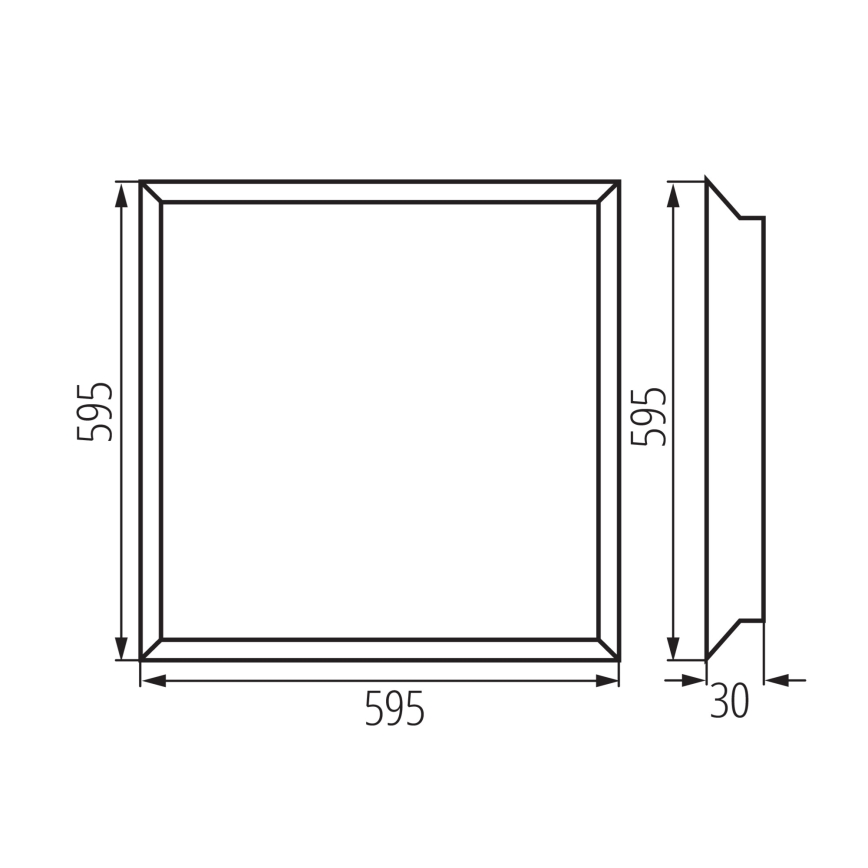 Riippuva LED-kattopaneeli BAREV ECO LED/36W/230V 4000K 60x60 cm