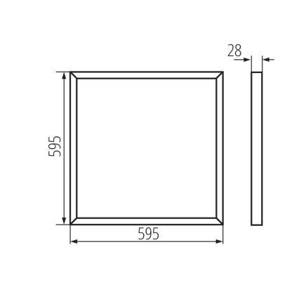 Kiinteä LED-paneeli BAREV LED/40W/230V 4000K 60x60 cm