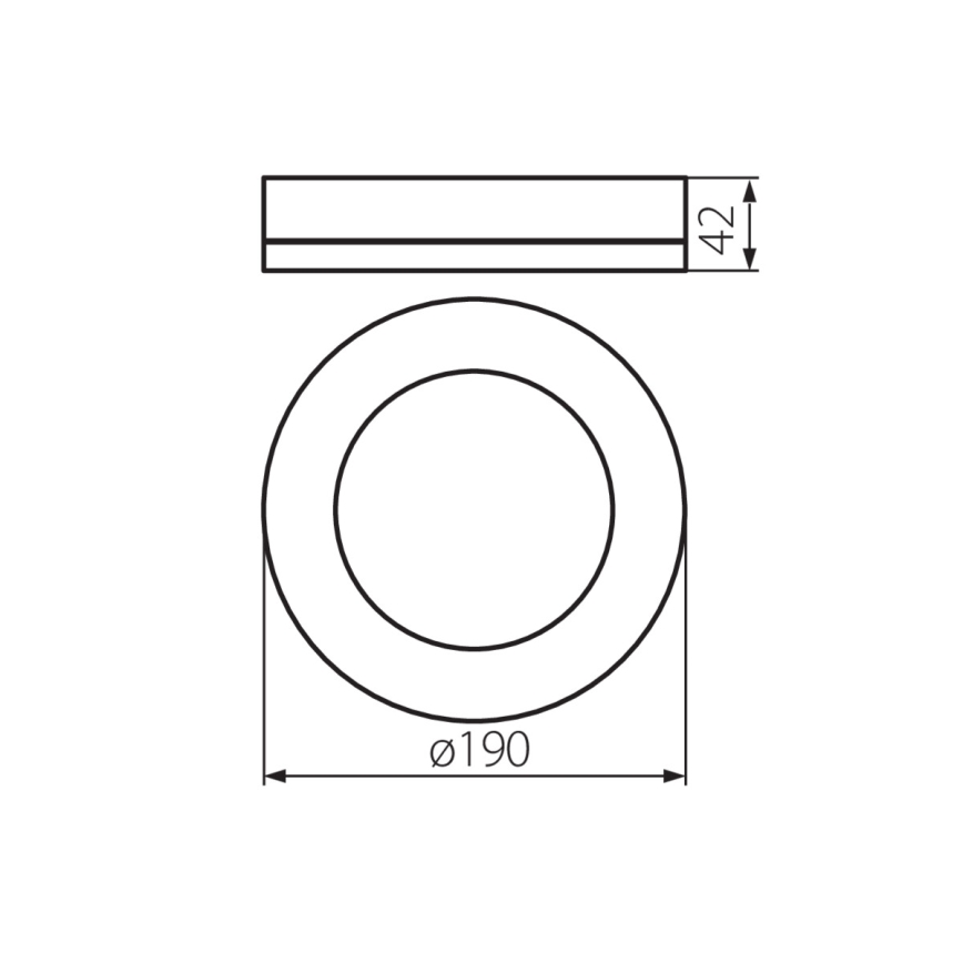 LED-ulkokattovalaisin TURA LED/15W/230V 4000K IP54 musta